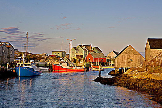 渔村,佩姬湾,新斯科舍省,加拿大