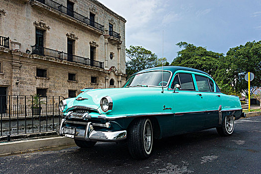 古巴,哈瓦那,广场,阿玛斯,老爷车