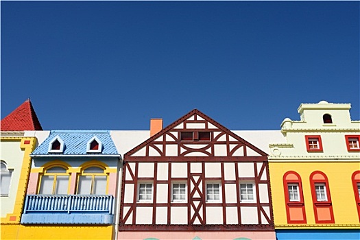 彩色,欧洲,房子,建筑