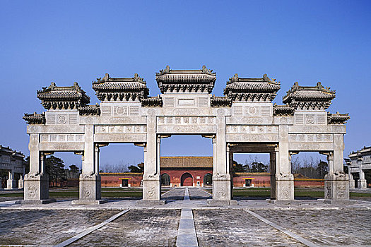 入口,陵墓,西部,清朝,河北,中国