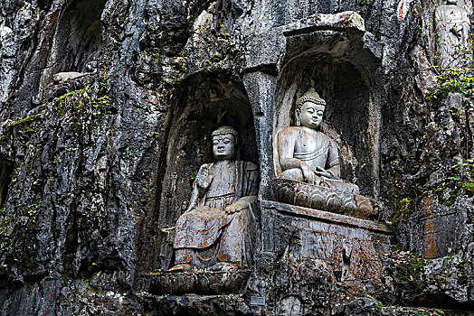 杭州灵隐寺雕像