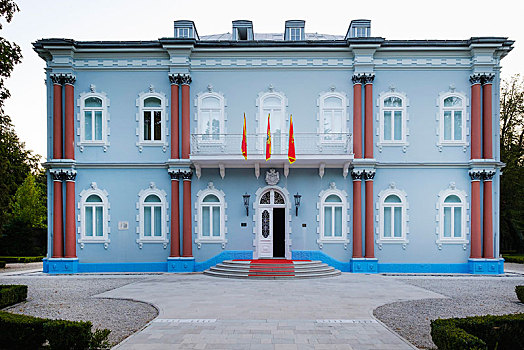 蓝色,宫殿,住宅,总统,黑山,欧洲