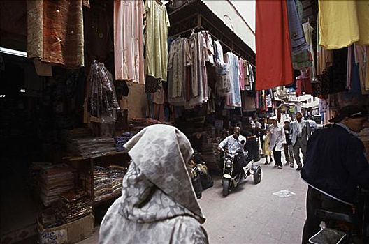 人群,市场,马拉喀什,摩洛哥