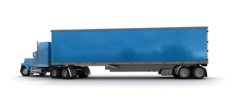 蓝色,拖车,卡车,集装箱