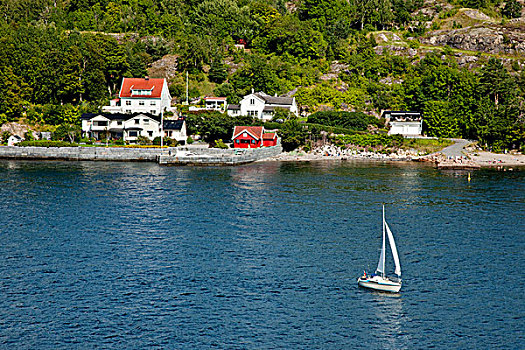 帆船,奥斯陆,峡湾,挪威南部,挪威,斯堪的纳维亚,欧洲