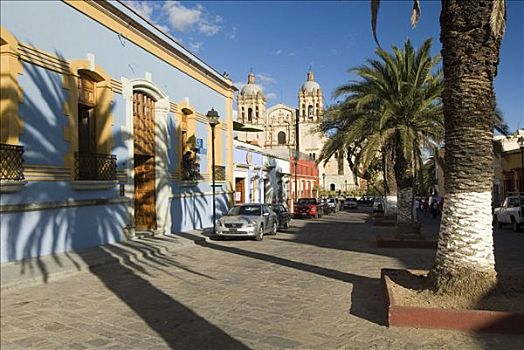 圣多明各,教堂,老城,历史,中心,瓦哈卡,墨西哥