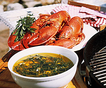 烤制食品,龙虾,油