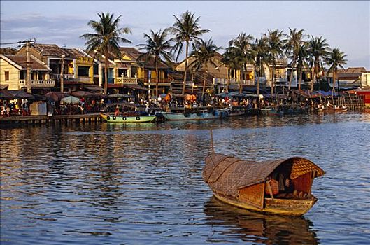 渔船,河,惠安,越南
