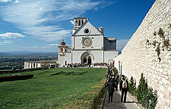 建筑,大教堂,阿西尼城,意大利
