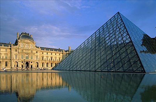 卢浮宫,金字塔,巴黎,法国