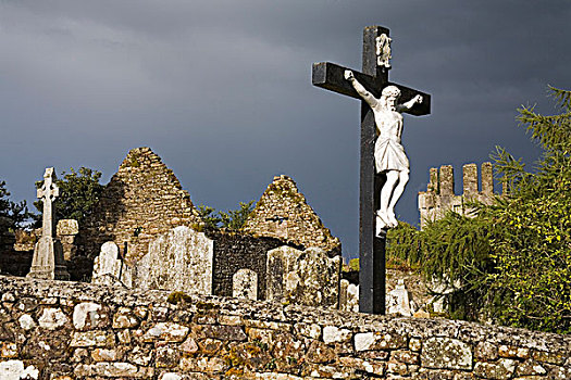 雕塑,耶稣,耶稣十字架,教堂,蒂珀雷里郡,爱尔兰