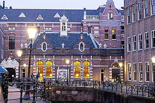 坐,阿姆斯特丹,黃昏,荷兰