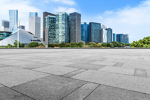 城市道路交通和杭州钱江新城建筑景观