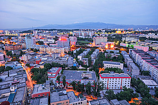 乌鲁木齐楼群夜景