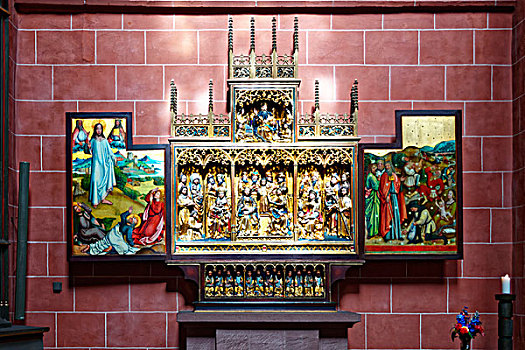 法兰克福,特写,祭坛装饰品,大教堂,德国
