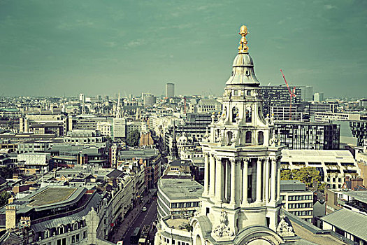 伦敦,屋顶,风景