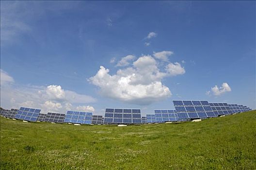 太阳能电池板,地点,靠近,巴伐利亚,德国,欧洲