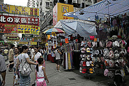 女人,街道,香港