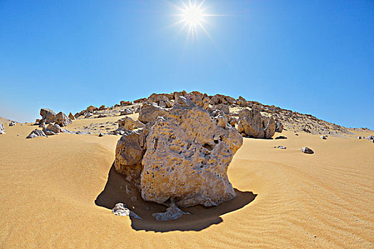 石头,沙漠,太阳,沙子,海洋,利比亚沙漠,撒哈拉沙漠,埃及,北非,非洲