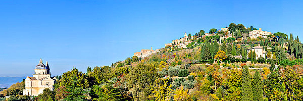 蒙蒂普尔查诺红葡萄酒,山谷,锡耶纳,托斯卡纳,意大利