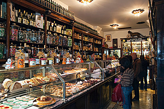 蛋糕商店,卢卡,托斯卡纳,意大利,欧洲