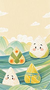 端午節(jié)粽子手繪插畫