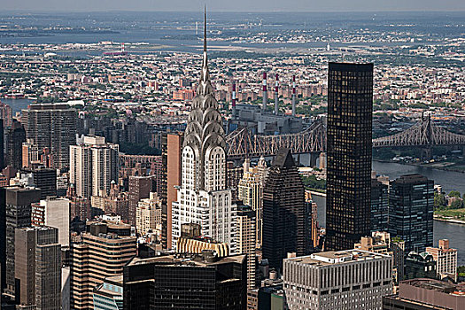 风景,帝国大厦,摩天大楼,曼哈顿中城,克莱斯勒大厦,纽约,美国