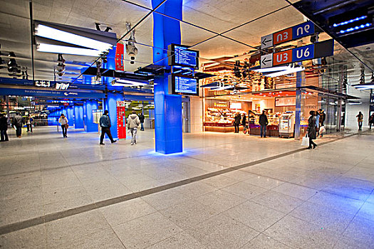 地铁站,慕尼黑,巴伐利亚,德国,欧洲