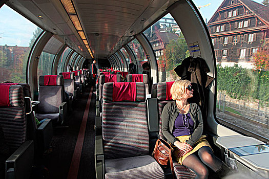 瑞士人,倾斜,列车,途中,卢加诺,苏黎世