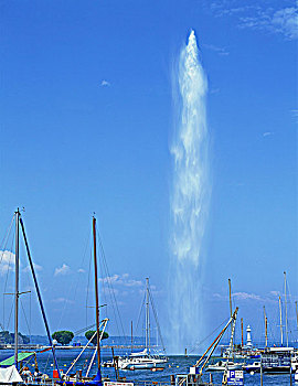 喷泉,湖,日内瓦,瑞士