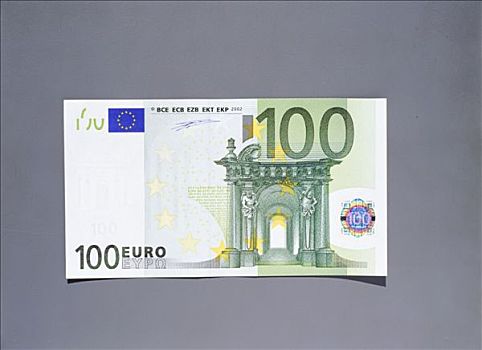 100欧元,钞票,棚拍