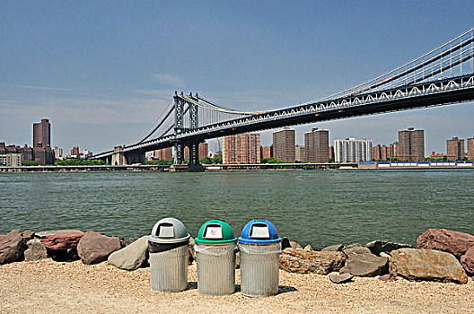 曼哈顿大桥,曼哈顿,纽约,美国,北美