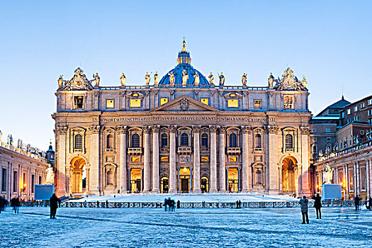 大教堂,冬天,梵蒂冈城,罗马,意大利