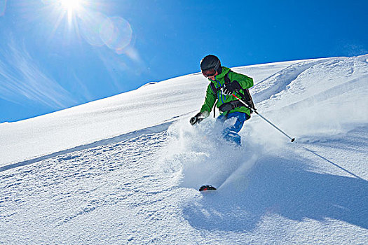 男孩,滑雪,悉特图克斯,奥地利