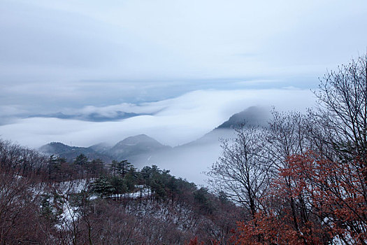 龟峰山晨雾
