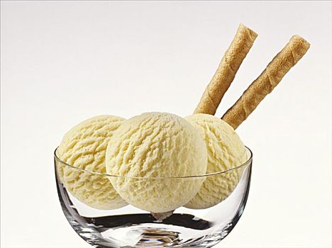 香草冰淇淋,威化脆皮