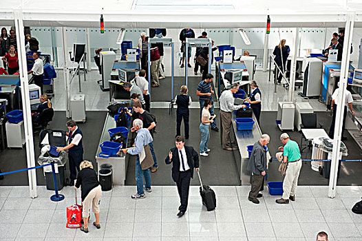 安全,控制,乘客,x光,机械,空中交通,慕尼黑,机场,上巴伐利亚,巴伐利亚,德国,欧洲