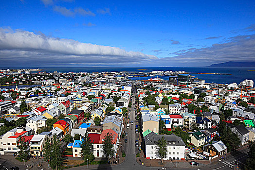 冰岛,雷克雅未克,镇中心,屋顶