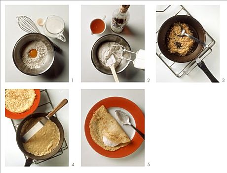 制作,椰子,薄煎饼,柚子,果汁冰糕