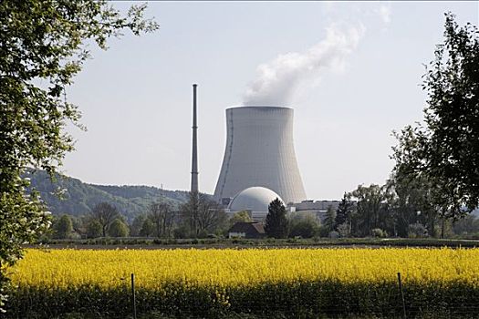 核电站,靠近,下巴伐利亚,德国