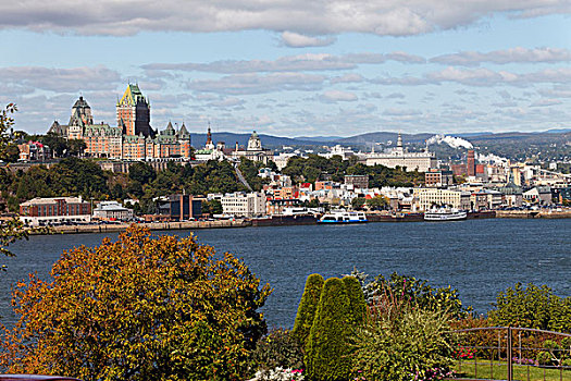 劳伦斯河,魁北克老城,城市,世界遗产,魁北克,加拿大