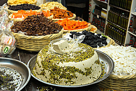 传统食品,出售,市场,阿拉伯,老城,耶路撒冷,以色列