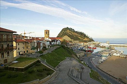 俯拍,建筑,山,西班牙