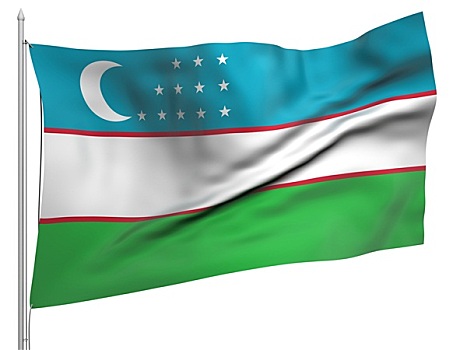 飞,旗帜,乌兹别克斯坦,国家