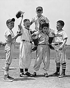 少年棒球联赛,团队,庆贺,胜利