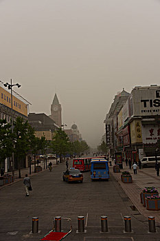 北京出现扬尘天