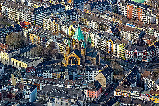 教堂,老城,杜塞尔多夫,莱茵兰,北莱茵威斯特伐利亚,德国,欧洲