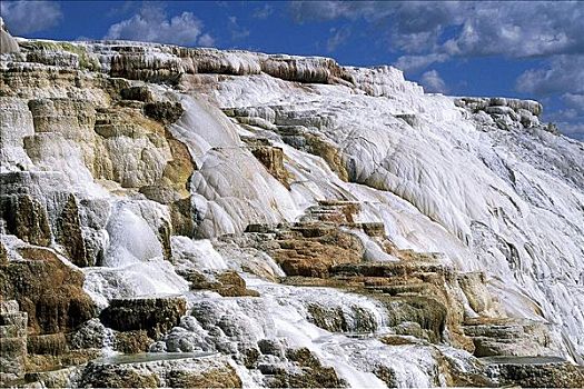 石头,冰瀑,冰,冰冻,寒冷,霜,山,黄石国家公园,美国,北美