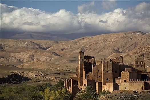 遗址,堡垒,阿特拉斯山脉,摩洛哥