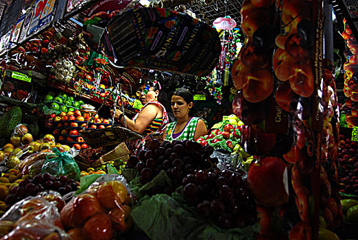 市场,一个,首都,居民,食物,购买,加拉加斯,委内瑞拉,2009年